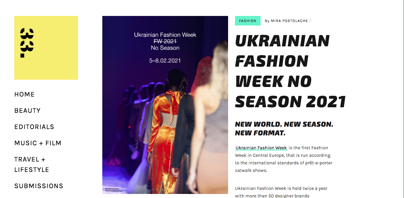 33 magazine about new season of UFW