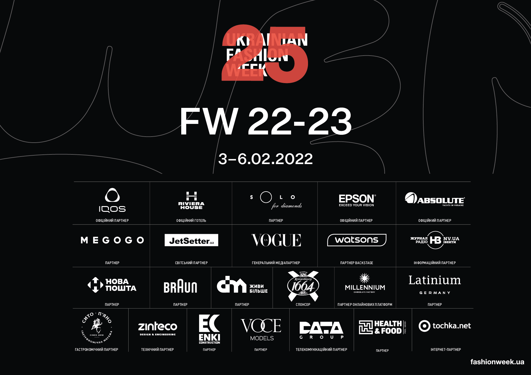 The program of Ukrainian Fashion Week FW22-23